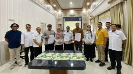 Pemko Tanjngpinang melalui Dinas Perdagangan dan  Perindustrian (Disdagin) bersama Dinas Perhubungan (Dishub) serta PT. Bank Bukopin TBK Cabang Tanjungpinang lakukan penandatanganan kerjasama fuel card solar subsidi. Foto: Diskominfo Tanjungpinang