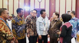 Gubernur Kepulauan Riau H Ansar Ahmad menghadiri Acara Peluncuran Kolaborasi Pemanfaatan Sistem Data Registrasi Sosial Ekonomi, dalam rangka Mewujudkan satu data menuju Indonesia Emas 2045, yang diselenggarakan oleh Kementerian Perencanaan Pembangunan Nasional (PPN)/Badan Perencanaan Pembangunan Nasional (Bappenas) di Gedung Dhanapala Kementerian Keuangan, Jakarta, Kamis, (20/6/2024). Foto: Diskominfo Kepri
