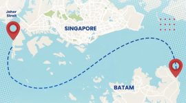 Ilustrasi Titik SKKL Konsorsium INISCA untuk Peningkatan Konektivitas Data Center antara Singapura dan Batam. Foto: Dok. Telkom