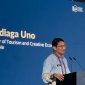 Menparekraf Sandiaga saat menjadi pembicara kunci di salah satu diskusi pleno World Cities Summit (WCT) 2024, Selasa (4/6/2024), di Singapore Convention Exhibition, Singapura. Foto: Biro Komunikasi Kemenparekraf