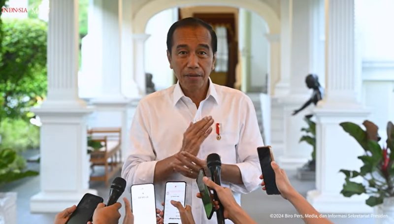 Presiden Joko Widodo saat memberikan keterangan terkait bahaya praktik perjudian baik online maupun offline di Istana Negara Jakarta, Rabu (12/6/2024). Foto: Tangkapan Layar Youtube Setpres/Untung S/InfoPublik
