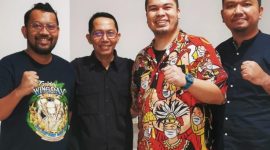 Dari kiri ke kanan, Andhi Kusuma, Amsakar Achmad, Stephane Gerald Martogi Siburian, dan Devo. Foto: INIKEPRI.COM