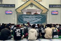 Suasana subuh berjamaah di Masjid Al Halim Polda Kepri. Foto: INIKEPRI.COM