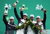 Pebalap nasional, Sean Gelael, berhasil finis di posisi dua pada race of 24 hours Le Mans di Circuit de la Sharte, Prancis pada Sabtu (15/6/2024) hingga Minggu (16/6/2024) waktu setempat dengan dukungan Pertamax Turbo. Foto: Istimewa