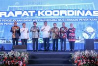 Menko Polhukam Hadi Tjahjanto saat membuka Rapat Koordinasi Pengendalian Badan Nasional Pengelola Perbatasan (BNPP) di Jakarta, Kamis (6/6/2024). Foto: Humas Kemenko Polhukam RI.