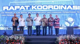 Menko Polhukam Hadi Tjahjanto saat membuka Rapat Koordinasi Pengendalian Badan Nasional Pengelola Perbatasan (BNPP) di Jakarta, Kamis (6/6/2024). Foto: Humas Kemenko Polhukam RI.