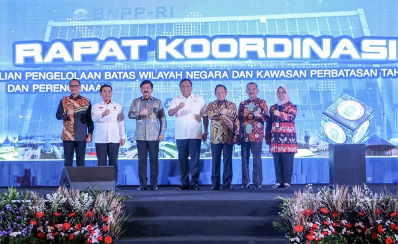 Menko Polhukam Hadi Tjahjanto saat membuka Rapat Koordinasi Pengendalian Badan Nasional Pengelola Perbatasan (BNPP) di Jakarta, Kamis (6/6/2024). Foto: Humas Kemenko Polhukam RI.