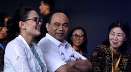 Menkominfo Budi Arie Seriadi dalam acara Google AI Untuk Indonesia Emas di Jakarta. Foto: Humas Kominfo

