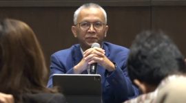 Direktur Surat Utang Negara Direktorat Jenderal Pengelolaan Pembiayaan dan Risiko (DJPPR) Kementerian Keuangan (Kemenkeu) Deni Ridwan saat media briefing di Jakarta, Senin (10/6/2024). Foto: Ismadi Amrin/InfoPublik