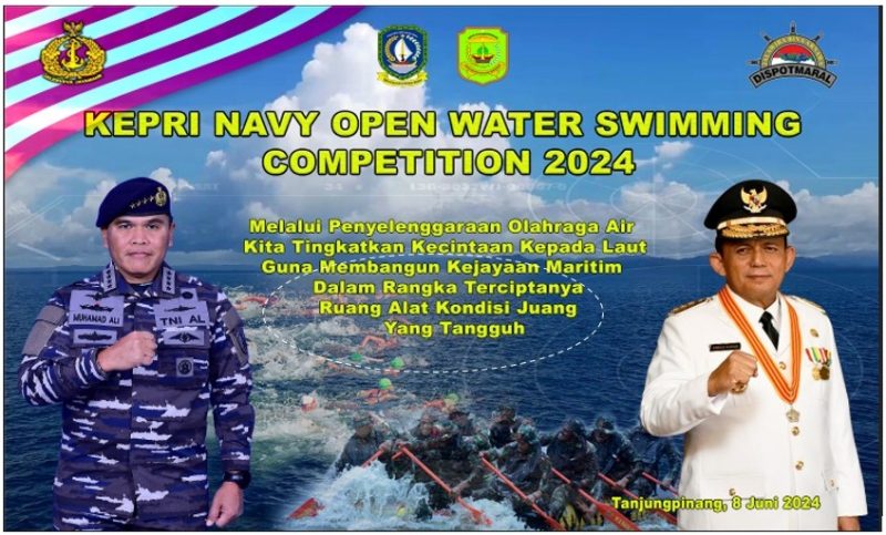 Pagelaran event Navy Open Water Swimming Kepri 2024 yang akan berlangsung di Tugu Sirih, Kota Tanjungpinang pada Sabtu (08/06) mendatang. Foto: Diskominfo Kepri
