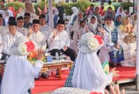 Pawai 1 Muharram 1446 H di garis finish, Pelataran Gedung Daerah Tanjungpinang. Foto: INIKEPRI.COM