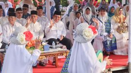 Pawai 1 Muharram 1446 H di garis finish, Pelataran Gedung Daerah Tanjungpinang. Foto: INIKEPRI.COM