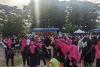 Senam sehat bersama Bang Amsakar di STC Mall. Foto: INIKEPRI.COM