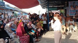 Li Claudia Chandra (LCC) Calon Wakil Walikota Batam bersilaturahmi dengan masyarakat Sei panas, Kecamatan Batam kota. Foto: INIKEPRI.COM