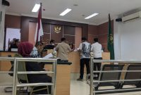 Sidang lanjutan perobohan Hotel Pura Jaya di Pengadilan Negeri Batam. Foto: INIKEPRI.COM