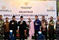 Penjabat (Pj.) Wali Kota Tanjungpinang, Andri Rizal, menghadiri pelantikan Cokky Wijaya Saputra sebagai Kepala Badan Pengusahaan Kawasan Perdagangan Bebas dan Pelabuhan Bebas (KPBPB) Bintan Wilayah Kota Tanjungpinang, Jum'at (26/7/2024). Foto: Diskominfo Tanjungpinang