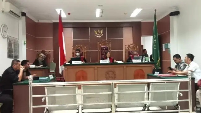 Sidang kasus perobohan Hotel Pura Jaya Beach Resort di Pengadilan Negeri (PN) Batam kembali digelar pada Selasa (23/7/2024). Foto: Istimewa