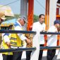 Presiden Jokowi bersama Menteri PUPR Basuki Hadimuljono dan Menteri Perdagangan Zulkifli Hasan saat meninjau Bendungan Martiga di Lampung setelah diresmikan pada Senin (26/8/2024). Foto : Biro Komunikasi Publik PUPR