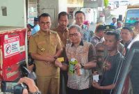 Pemerintah Kota Tanjungpinang melalui Dinas Perdagangan dan Perindustrian (Disdagin) melaunching penggunaan fuel card Bukopin di SPBU Batu 10 Tanjungpinang, Senin (5/8/2024). Foto: Diskominfo Tanjungpinang