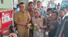 Pemerintah Kota Tanjungpinang melalui Dinas Perdagangan dan Perindustrian (Disdagin) melaunching penggunaan fuel card Bukopin di SPBU Batu 10 Tanjungpinang, Senin (5/8/2024). Foto: Diskominfo Tanjungpinang