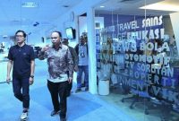 Menteri Komunikasi dan Informatika (Menkominfo), Budi Arie Setiadi, dalam kunjungannya ke Redaksi kompas.com di Menara Kompas, Palmerah, Jakarta, pada Kamis (29/8/2024). Foto: Humas Kominfo