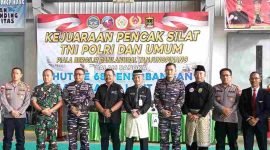 Pusat Penerbangan Udara TNI AL (Lanudal) Tanjungpinang melaksanakan Kejuaraan Pencak silat TNI Polri dan Umum di Hanggar Lanudal Tanjungpinang, Jum'at (9/8/2024). Foto: Diskominfo Tanjungpinang