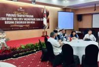 Komisi Pemilihan Umum (KPU) Kota Tanjungpinang menggelar rapat kerja publikasi tahapan Pemilihan Wali Kota dan Wakil Wali Kota Tanjungpinang 2024, di Aston Tanjungpinang Hotel & Conterence Center, Jum'at (23/8/2024). Foto: Diskominfo Tanjungpinang