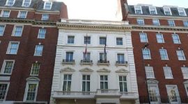 Gedung Kedutaan Besar Republik Indonesia (KBRI) di London, Inggris. Foto: Kementerian Luar Negeri RI