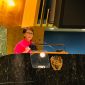 Menteri Luar Negeri RI Retno Marsudi, pada Debat Umum High-Level Week Sidang Majelis Umum PBB ke-79 di New York, Amerika Serikat, Sabtu (28/9/2024). Foto: kemlu.go.id