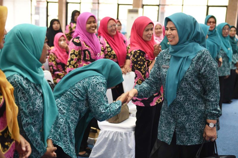 Hj. Dewi Kumalasari Ansar menghadiri Workshop Peningkatan Pelayanan Kader Posyandu Kota Tanjungpinang di Gedung GOW Sekretariat PKK Tanjungpinang, Senggarang. Foto: Diskominfo Kepri