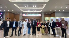 Pelaksana Harian Dirjen Bina Adwil Kemendagri, Amran, dan delegasi Indonesia melakukan kunjungan kerja dengan menghadiri World Smart City Expo (WSCE) Tahun 2024 di Korea Selatan pada 2-6 September 2024. Foto: Kemendagri
