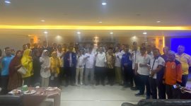 Calon gubernur petahana, Ansar Ahmad menghadiri rapat konsolidasi partai pengusul  Sahabat Ansar Ahmad - Nyanyang Harris Pratamura (SAYANG) Kabupaten Natuna, di Aula Hotel Natuna, Jumat 13 September 2024. Foto: INIKEPRI.COM