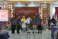 Komisi Pemilihan Umum (KPU) Kabupaten Natuna resmi menggelar pengundian dan penetapan nomor urut bagi pasangan calon Bupati dan Wakil Bupati Natuna tahun 2024 pada Senin, 23 September 2024, di Adiwana Jelita Sejuba. Foto: INIKEPRI.COM