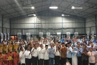 Pasangan Calon Wali Kota dan Wakil Wali Kota tahun 2024, Amsakar Achmad dan Li Claudia Chandra (ASLI) menghadiri kegiatan kampanye Politik. Foto: INIKEPRI.COM