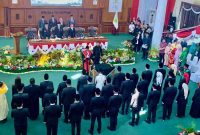 Sebanyak 30 anggota DPRD Kota Tanjungpinang periode 2024-2029 resmi dilantik, Senin, 2 September 2024. Foto: Diskominfo Tanjungpinang
