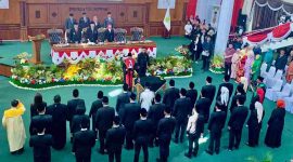 Sebanyak 30 anggota DPRD Kota Tanjungpinang periode 2024-2029 resmi dilantik, Senin, 2 September 2024. Foto: Diskominfo Tanjungpinang