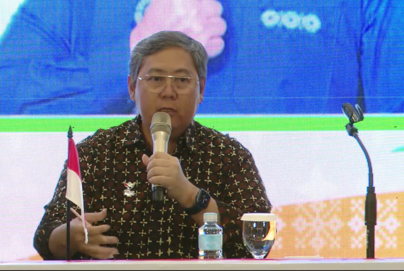 Direktur Informasi dan Komunikasi Pembangunan Manusia dan Kebudayaan, Kementerian Komunikasi dan Informatika, Bambang Dwi Anggono, saat memberikan keterangan pers di Hotel Hermes, Kota Banda Aceh, Minggu (8/9/2024). Foto: Humas Kominfo