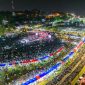 Ribuan masyarakat Kota Tanjungpinang menyerukan Gebyar Merah Putih Pilkada Damai Provinsi Kepri di pelataran Tugu Sirih Gurindam XII Gedung Daerah Tanjungpinang, Jumat (30/8/2024) malam kemarin. Foto : Diskominfo Kepri