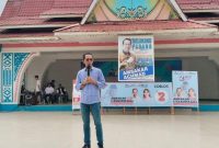 Amsakar Achmad berkampanye di Belakangpadang. Foto: INIKEPRI.COM