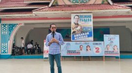 Amsakar Achmad berkampanye di Belakangpadang. Foto: INIKEPRI.COM