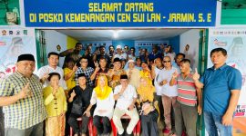 Pasangan calon Bupati dan Wakil Bupati Natuna nomor urut 1, Cen Sui Lan dan Jarmin Sidik (Cermin) meresmikan Posko Pemenangan Cermin. Foto: INIKEPRI. COM