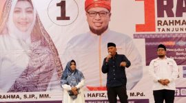 Pietra Paloh saat hadir dalam kampanye pasangan calon (Paslon) Calon Walikota dan Wakil Walikota Tanjungpinang, Rahma - Rizha Hafiz atau dikenal sebutan RAMAH, di Hotel Aston Tanjungpinang, Minggu (13/10). Foto: INIKEPRI.COM