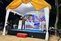 Amsakar Achmad saat kampanye di Kampung Nanas. Foto: INIKEPRI.COM