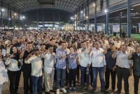 Amsakar Achmad dan Li Claudia Chandra saat kampanye. Foto: INIKEPRI.COM