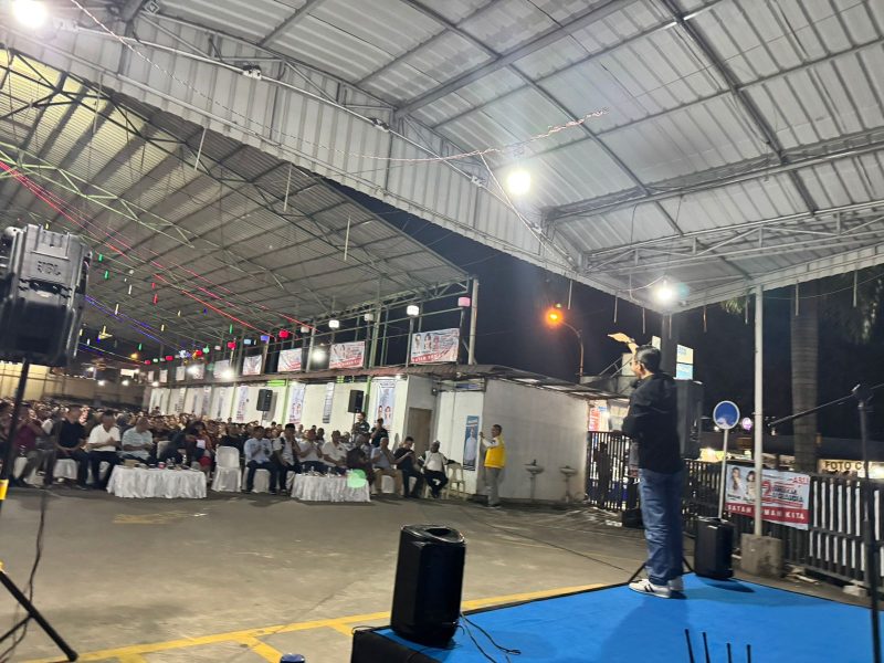 Amsakar Achmad kampanye di Sei Panas. Foto: INIKEPRI.COM