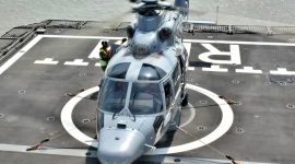 Helikopter AS 565 MBe Panther, milik Skuadron Udara 100 Wing Udara 2 Puspenerbal, dikenal sebagai helikopter anti-kapal selam serba bisa yang juga handal dalam misi evakuasi medis udara, Jakarta, Minggu (27/10/2024). Foto. tnial.mil.id