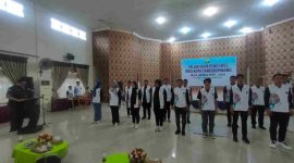 Pengurus Kota (Pengkot) Persatuan Bulutangkis Seluruh Indonesia (PBSI) Tanjungpinang periode 2024-2028 resmi dilantik. Foto: Diskominfo Tanjungpinang