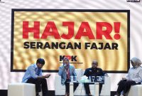 Dalam talkshow ‘Hajar Serangan Fajar’ yang diselenggarakan di M Bloc Live House, Jakarta, Komisi Pemberantasan Korupsi (KPK) melalui Direktorat Sosialisasi dan Kampanye Antikorupsi (Dit Soskam) mencoba mengajak masyarakat dalam hal ini pemuda untuk dapat berpartisipasi menentukan arah penyelenggaraan pemerintahan. Foto: Dok KPK