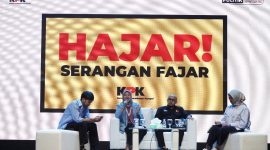 Dalam talkshow ‘Hajar Serangan Fajar’ yang diselenggarakan di M Bloc Live House, Jakarta, Komisi Pemberantasan Korupsi (KPK) melalui Direktorat Sosialisasi dan Kampanye Antikorupsi (Dit Soskam) mencoba mengajak masyarakat dalam hal ini pemuda untuk dapat berpartisipasi menentukan arah penyelenggaraan pemerintahan. Foto: Dok KPK