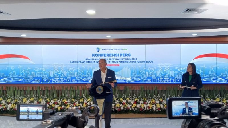 Menteri Investasi/Kepala BKPM Rosan Perkasa Roeslani saat menyampaikan paparannya dalam Realisasi Investasi Triwulan III Tahun 2024. Foto : Farizzy InfoPublik